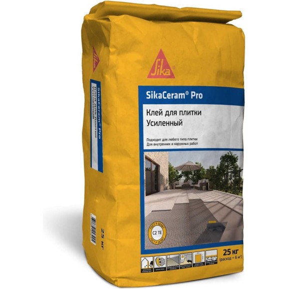 Плиточный клей SIKA Ceram Pro Мешок 25 кг, класс С2 ТЕ 498944