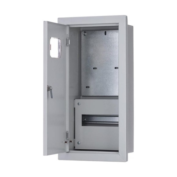Корпус металлический учетный встраиваемый Dekraft 550x280x160 3-фазн. 9 мод. IP31 ЩРУВ-3/9 30306DEK