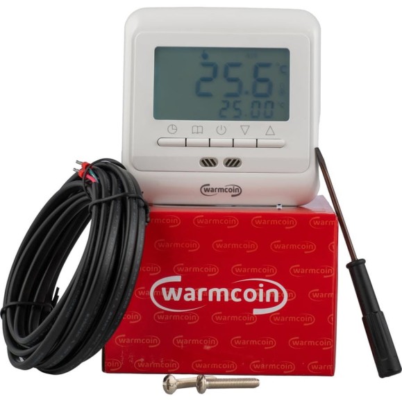 Терморегулятор программируемый Warmcoin W6000 белый W_6000 Терморегулятор программируемый Warmcoin W6000 белый W_6000