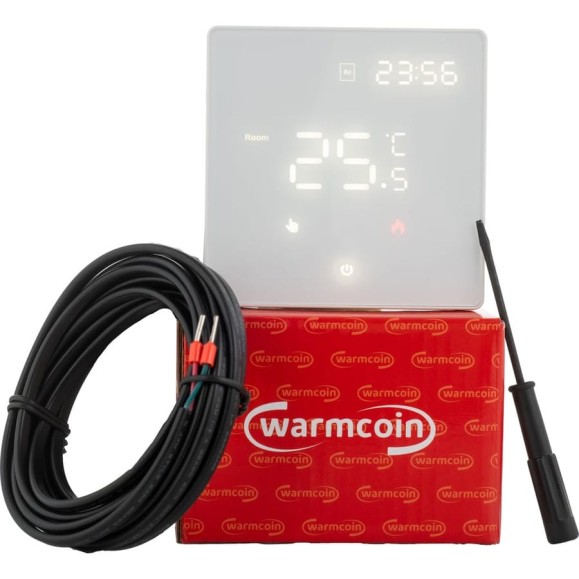 Терморегулятор программируемый с WiFi Warmcoin W500i SNOW W500_белый_WIFI Терморегулятор программируемый с WiFi Warmcoin W500i SNOW W500_белый_WIFI
