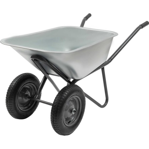 Двухколесная усиленная тачка Gigant с оцинкованным кузовом 110л ZAW-05