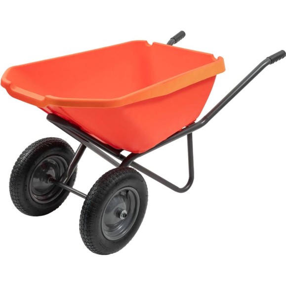 Двухколесная усиленная тачка Gigant с пластиковым кузовом 110л ZAW-06