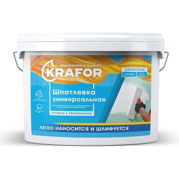 Шпатлевка латексная универсальная KRAFOR 5 кг 276499