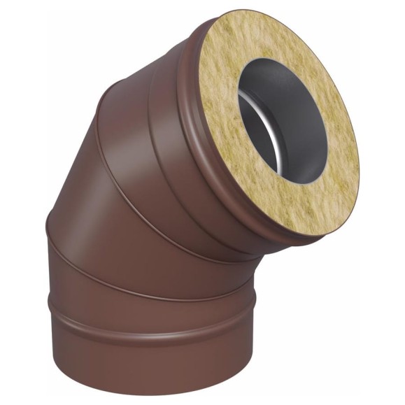 Колено сэндвича-И Металлик и Ко 135x200x115, Оц 0.50 AISI 430 0.80, конденсат, RAL 8017, п о О0000074495
