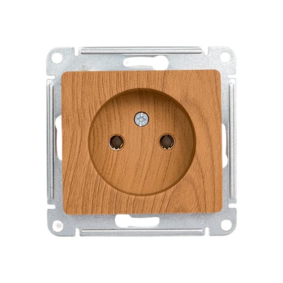 Розетка Systeme Electric GLOSSA без заземления, 16А, ДЕРЕВО ДУБ GSL000541