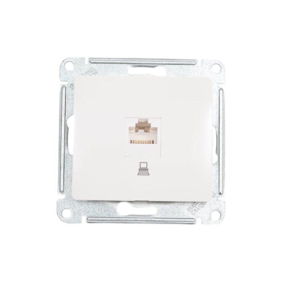 Компьютерная розетка Systeme Electric Glossa Молочная RJ45 кат.5E GSL000981K Компьютерная розетка Systeme Electric Glossa Молочная RJ45 кат.5E GSL000981K