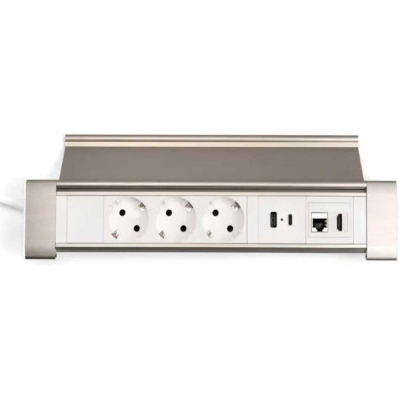 Встраиваемая выдвижная розетка Inrior на 3 ЕВРО, 2 USB, RJ45 и HDMI, WL-03-10 Встраиваемая выдвижная розетка Inrior на 3 ЕВРО, 2 USB, RJ45 и HDMI, WL-03-10