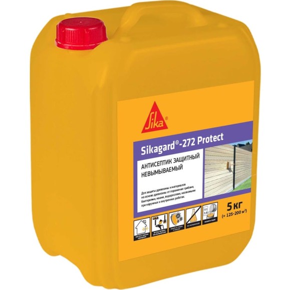 Антисептик для древесины SIKA gard-272 Protect канистра 5 л 824935 Антисептик для древесины SIKA gard-272 Protect канистра 5 л 824935