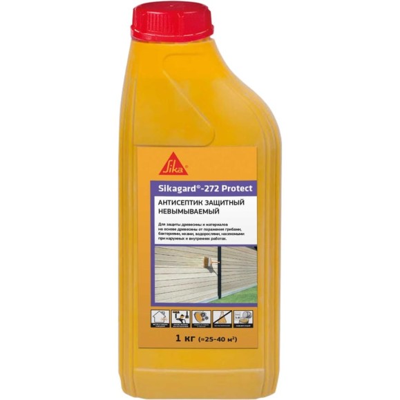 Антисептик для древесины SIKA gard-272 Protect канистра 1 л 824936 Антисептик для древесины SIKA gard-272 Protect канистра 1 л 824936