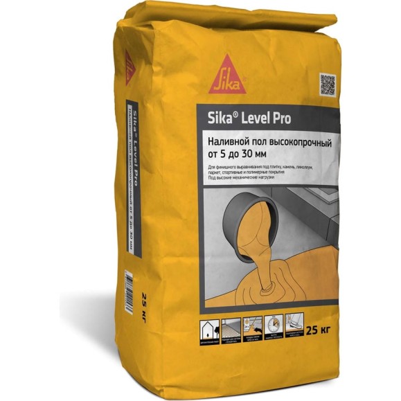 Наливной пол SIKA Level Pro мешок 25 кг от 5 до 30 мм, прочность 30 Мпа 494215 Наливной пол SIKA Level Pro мешок 25 кг от 5 до 30 мм, прочность 30 Мпа 494215