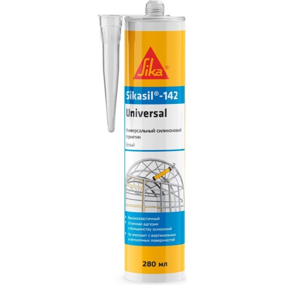 Универсальный силиконовый герметик SIKA sil-142 Universal белый 280 мл 784876