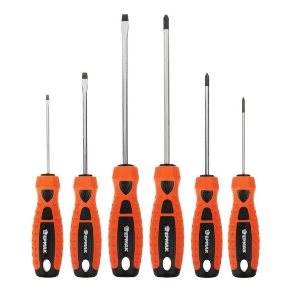 Набор 6 отверток ЕРМАК PH2x150, SL6x150, PH1x100, SL5x100, PH0x75, SL3x75 651-237