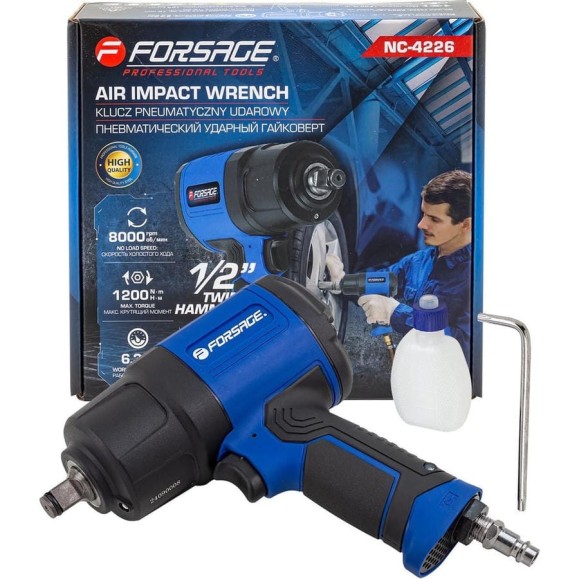 Гайковерт пневматический ударный Forsage 1/2 (1200Нм) F-NC-4226(61555)
