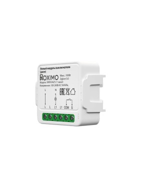 Умный Zigbee модуль выключателя (реле без N) Roximo, одноканальный с Алисой SRM10AZ12-1
