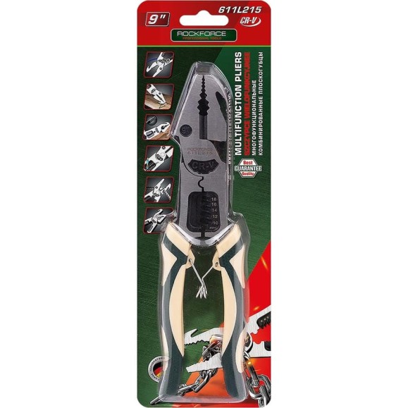Плоскогубцы комбинированные многофункциональные Rockforce RF-611L215(62337)