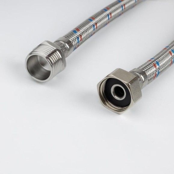 Гибкая подводка IDDIS F1/2xM1/2, SS304, латунь, 0.5 м, 926BBS05ZP