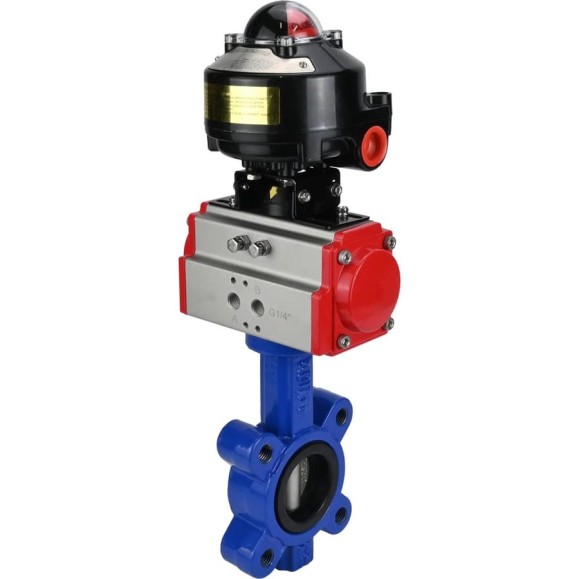 Затвор DN.ru QT450-304-EPDM-2W-Fb-H Ду65 Ру16 LUG пневмопривод, БКВ D050-50154 Затвор DN.ru QT450-304-EPDM-2W-Fb-H Ду65 Ру16 LUG пневмопривод, БКВ D050-50154