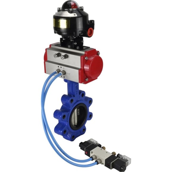Затвор DN.ru QT450-304-NBR-2W-Fb-H Ду65 Ру16 LUG пн.привод, пн.распределитель, БКВ D050-50574 Затвор DN.ru QT450-304-NBR-2W-Fb-H Ду65 Ру16 LUG пн.привод, пн.распределитель, БКВ D050-50574