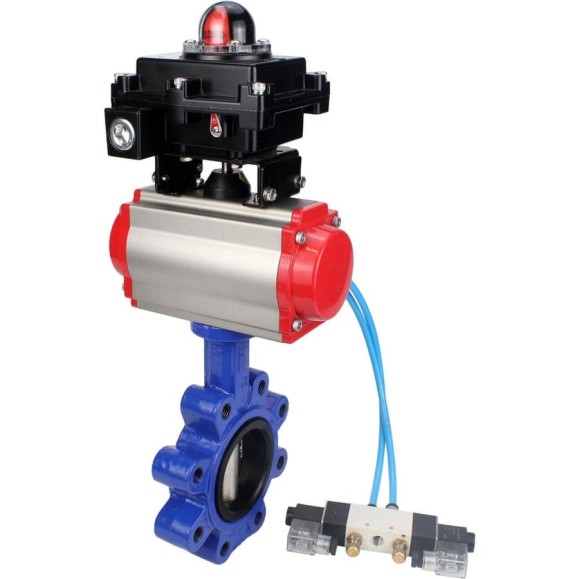 Затвор DN.ru QT450-304-NBR-2W-Fb-H Ду125 Ру16 LUG пн.привод, пн.распределитель, БКВ D050-50553 Затвор DN.ru QT450-304-NBR-2W-Fb-H Ду125 Ру16 LUG пн.привод, пн.распределитель, БКВ D050-50553
