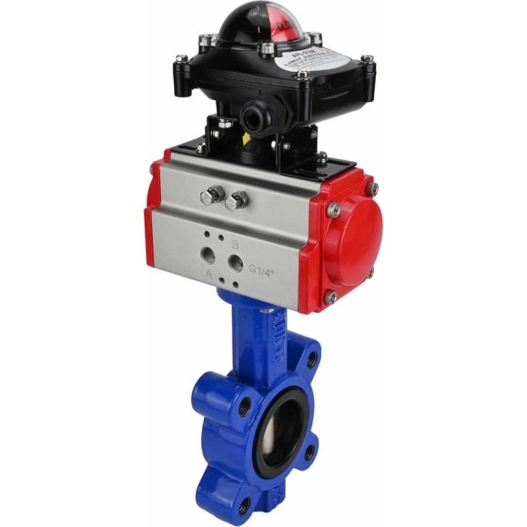 Затвор DN.ru QT450-QT450-EPDM-2W-Fb-H Ду65 Ру16 LUG пневмопривод, БКВ D050-51951 Затвор DN.ru QT450-QT450-EPDM-2W-Fb-H Ду65 Ру16 LUG пневмопривод, БКВ D050-51951