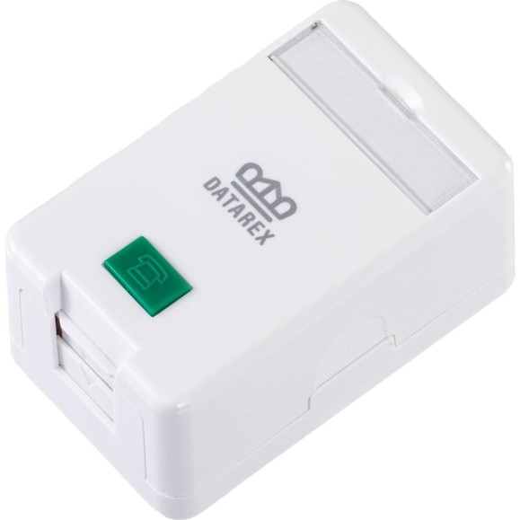 Коробка настенная DATAREX 1 порт, шторка, белый DR-512000