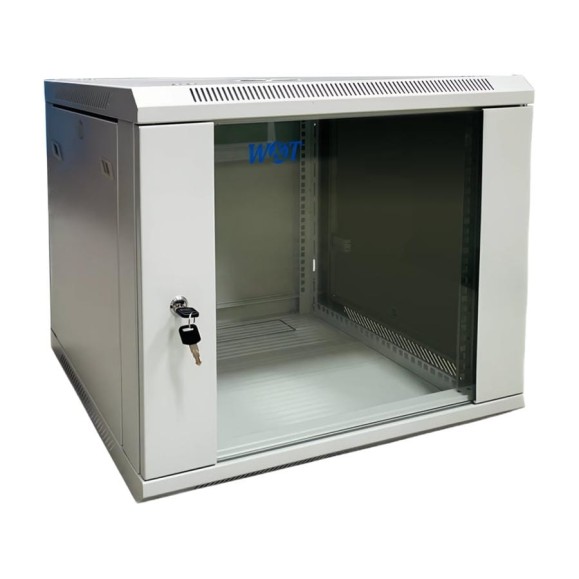 Шкаф 19 настенный W&T 6U 600x500mm серый, дверь стекло, без вентилятора C066050GWS3 Шкаф 19 настенный W&T 6U 600x500mm серый, дверь стекло, без вентилятора C066050GWS3