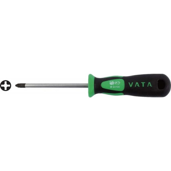 Отвертка крестовая VATA PH2_150 мм 9241007