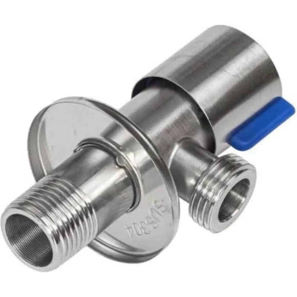 Кран угловой SANTECHSYSTEMS нерж. быт. G1/2"х3/4" Ру10 р/р кран-букса 109-1550