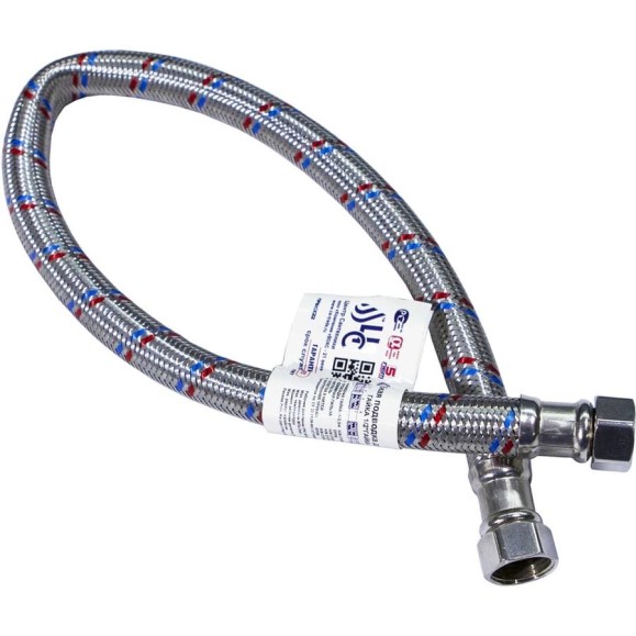 Гибкая проводка для воды ЦС ГИГАНТ 19, 1/2”Г х 1/2Г, L150 см ГП002074 Гибкая проводка для воды ЦС ГИГАНТ 19, 1/2”Г х 1/2Г, L150 см ГП002074