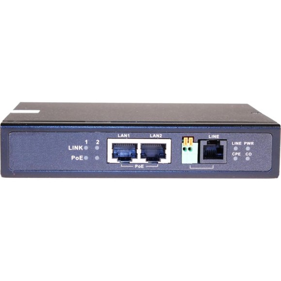 Удлинитель Ethernet (VDSL) на 2 порта до 3000м с функцией PoE TR-IP2PoE OSNOVO 10587
