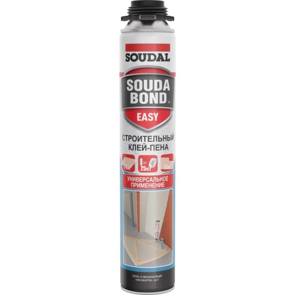 Полиуретановый клей в аэрозоле SOUDAL Easy Soudabond Gun 0.75 л 121618