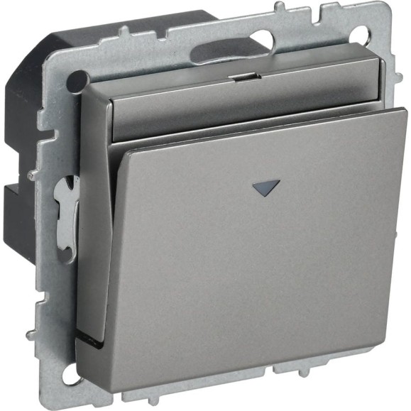 Выключатель карточный IEK BRITE 30А ВС10-1-8-БрС сталь BR-V11-0-10-K46