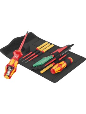 Набор насадок с 2 рукоятками-держателями WERA Kraftform Kompakt Turbo i 1 VDE Tool Finder 16 предметов WE-006640