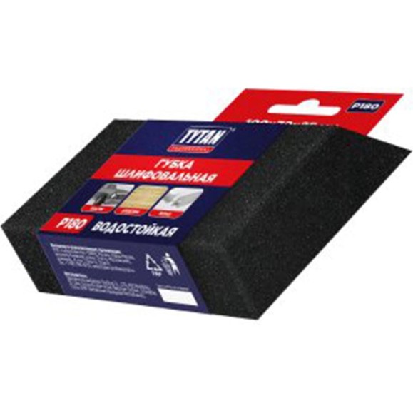 Губка шлифовальная TYTAN PROFESSIONAL 100х70х25 мм (угловая) P 180 (1/500) 275971