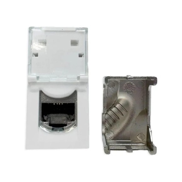 Компьютерная розетка Filum RJ45, UTP, CAT6, 45x22,5 мм (mosaic), toolles, белая FL-FP112-C6