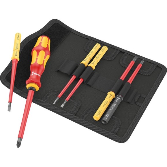 Набор насадок с отвёрткой-битодержателем WERA Kraftform Kompakt VDE 7 Universal 2 Tool Finder 7 пр. WE-006601