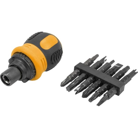Отвертка реверсивная в комплекте с битами ISMA набор ISMA-32807MR(62039)