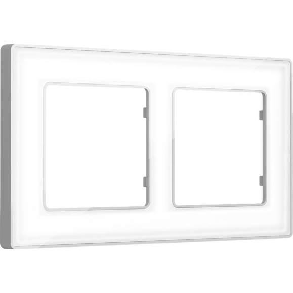 Рамка на 2 поста Ambrella VOLT ALFA Arctic AF580132