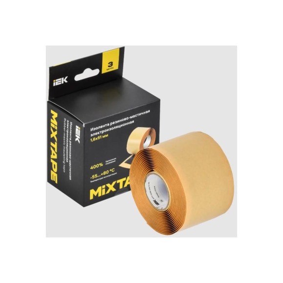 Изолента резиново-мастичная электроизоляционная IEK MIXTAPE PRO 1,6x51 мм, 3 м MT7-IZ36-D16-51-03