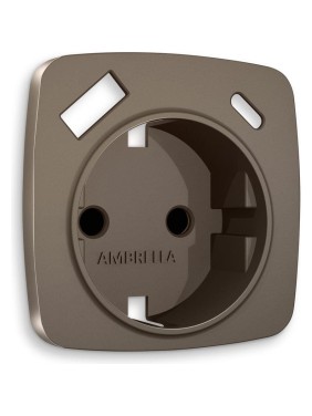 Лицевая панель Ambrella VOLT для электрической розетки с заземлением со шторками, 2USB A+C OMEGA OP6400