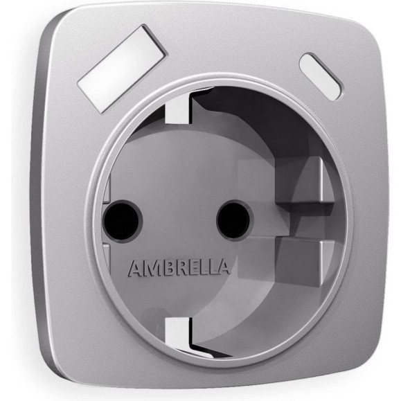Лицевая панель Ambrella VOLT для электрической розетки с заземлением со шторками, 2USB A+C OMEGA OP5100