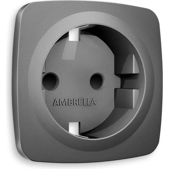Лицевая панель Ambrella VOLT для электрической розетки с заземлением со шторками OMEGA OP6570
