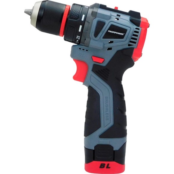 Аккумуляторный бесщеточный шуруповерт Profipower BL-161 16В, 40Нм, Li-ion 2 шт, 2.0Ач,2 скорости, 0.8-10 мм, З/У, в кейсе E0210 Аккумуляторный бесщеточный шуруповерт Profipower BL-161 16В, 40Нм, Li-ion 2 шт, 2.0Ач,2 скорости, 0.8-10 мм, З/У, в кейсе E0210