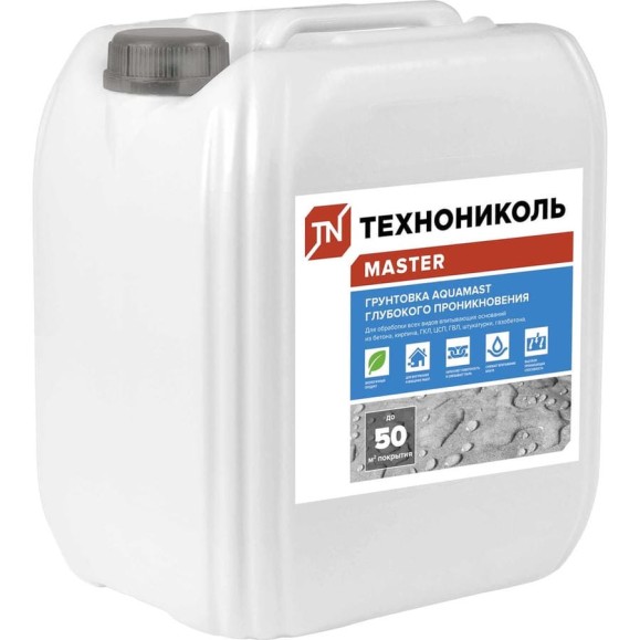 Грунтовка глубокого проникновения Технониколь AQUAMAST, канистра 5 кг TN788467