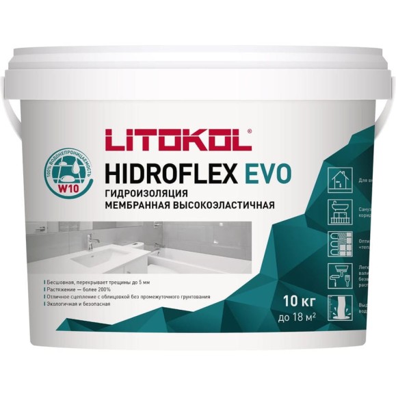 Мастика LITOKOL HIDROFLEX-гидроизол, 10 кг bucket 482570003 Мастика LITOKOL HIDROFLEX-гидроизол, 10 кг bucket 482570003