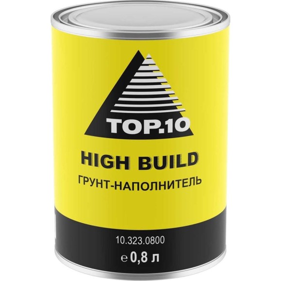 Грунт-наполнитель TOP.10 HIGH-BUILD 0,8л, белый 10.323.0800 Грунт-наполнитель TOP.10 HIGH-BUILD 0,8л, белый 10.323.0800