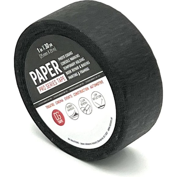 Клейкая лента бумажная крепированная DGTAPE Masking Tape Regular черная 25мм х 23м MTR2523B