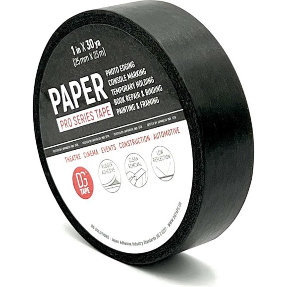 Клейкая лента бумажная DGTAPE Masking Tape Professional черная 25мм х 23м MTP2523B