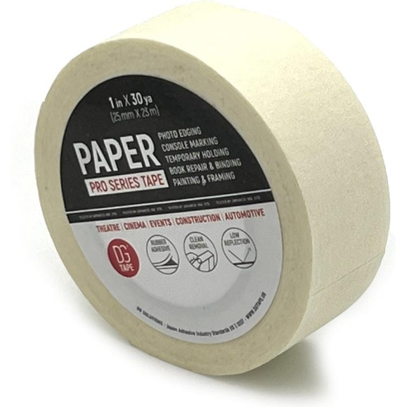 Клейкая лента бумажная крепированная DGTAPE Masking Tape Regular белая 25мм х 23м MTR2523W