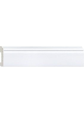 Плинтус напольный DECOMASTER D005-119ДМ (79х13х2400 мм) белый матовый D005-119 ДМ